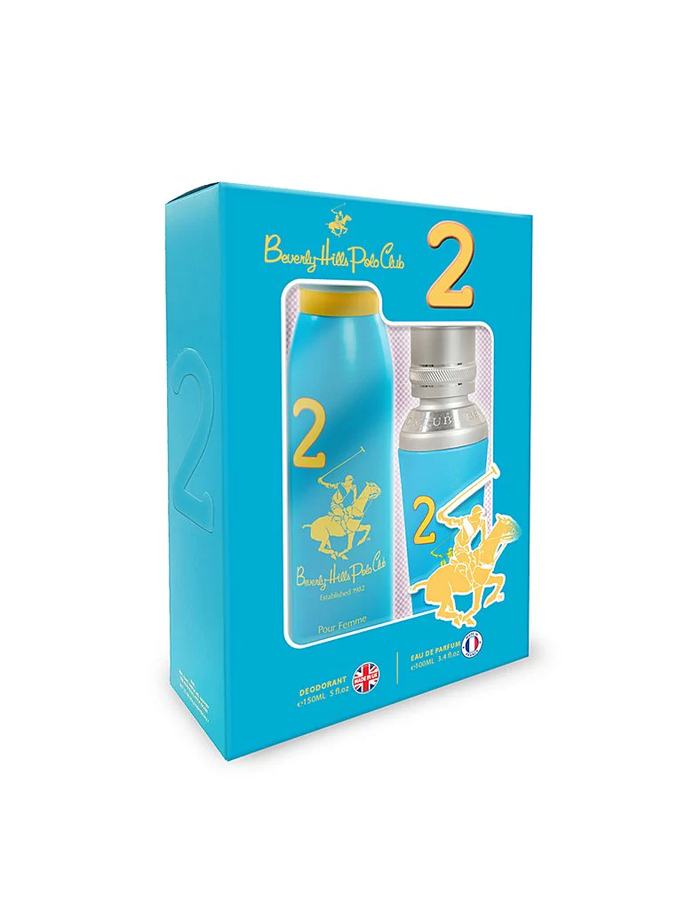 Beverly Hills Polo Club No.2 Eau De Parfum & Deodorant Gift Set (2Pcs) For Women