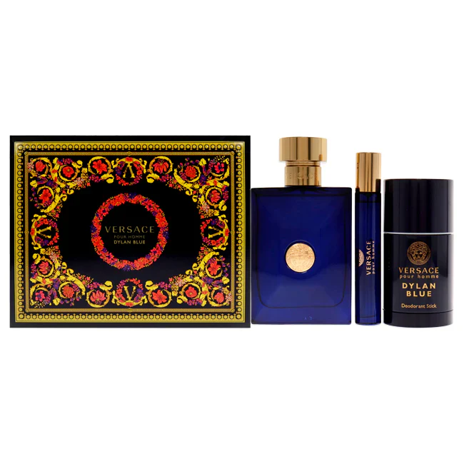 Versace Dylan Blue Eau de Toilette 3 Piece Gift Set For Man