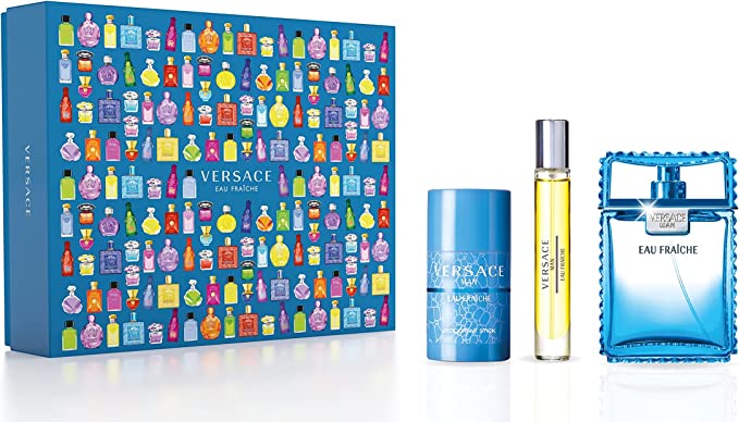 Versace Eau Fraiche Eau de Toilette Men 3 Piece Gift Set For Man